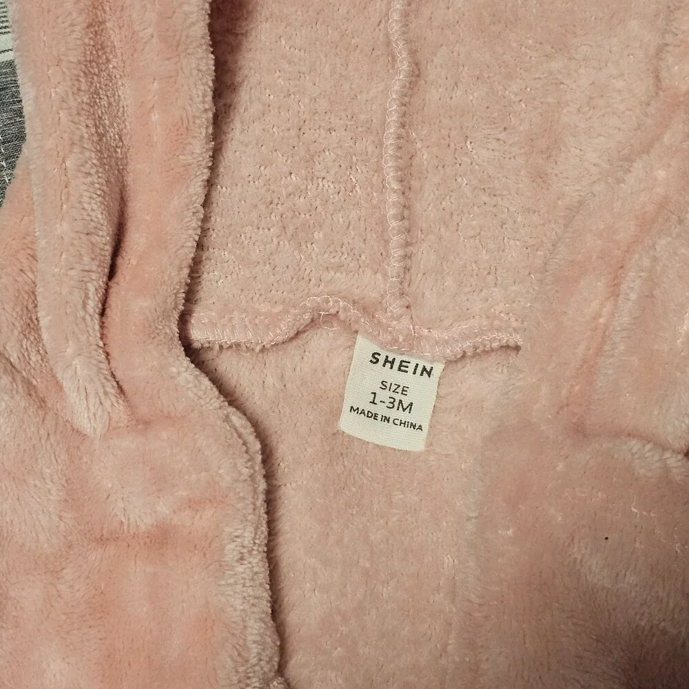 Pink Cozy Baby Robe Baby Size 1-3